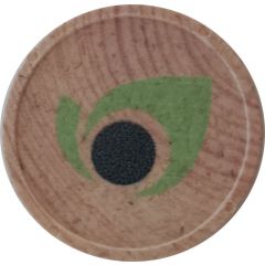 Jeton de chariot - Point Vert Un point et une feuille
