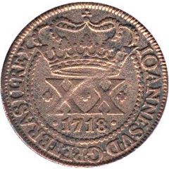 20 Réis - Joao V Lisbon mint
