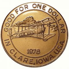 1 Irish Dollar - U. S. Mail Clare, Iowa