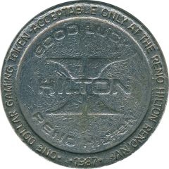 1 Dollar Gaming Token - Reno Hilton Reno, Nevada