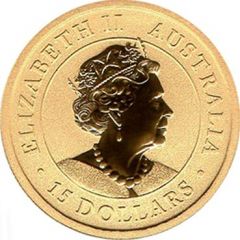15 Dollars - Elizabeth II 6th Portrait - Kangaroo - Gold Bullion Coin