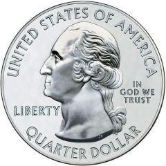 1/4 Dollar `Washington Quarter` Grand Canyon National Park - Silver 5 oz Bullion