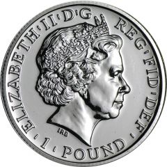 1 Pound - Elizabeth II 5th portrait, 1/2 oz Fine Silver