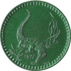 Mardi Gras Token - Jefferson City Buzzards Alligator, green, New Orleans, Louisiana