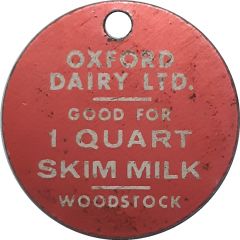 1 Quart Skim Milk - Oxford Dairy Woodstock, Ontario