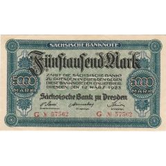5000 Mark Sächsische Bank