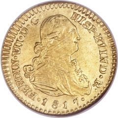 1 Escudo - Fernando VII bust of Carlos IV
