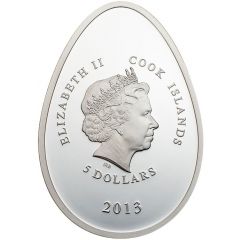 5 Dollars - Elizabeth II Egg in Olive