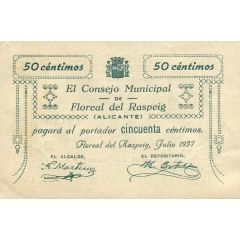 50 Céntimos Floreal del Raspeig