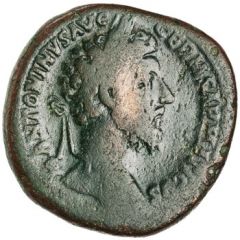 Sestertius - Marcus Aurelius CLEMENTIA AVG TR P XXX IMP VIII COS III S C, Clementia