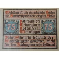 75 Pfennigs Kleinrentner-Nothilfe