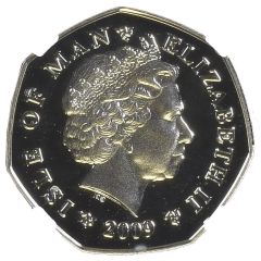 50 Pence - Elizabeth II Christmas 2009, Silver Proof Colourised