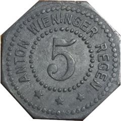 5 Pfennig - Regen Anton Wieninger