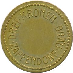 1/2 Liter Bier Drei Kronen Bräu, Zapfendorf