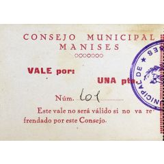 1 Peseta Manises