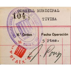 5 Pesetas Tivissa