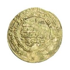 Dinar - temp. Muflih al-Yusufi citing the caliph al-Muqtadir and his heir-apparent Abu`l-`Abbas