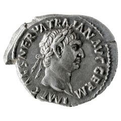 Denarius - Trajan P M TR P COS II P P, Pax