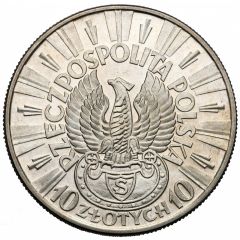 10 Zlotys Józef Piłsudski - Shooter eagle, Trial Strike Ag