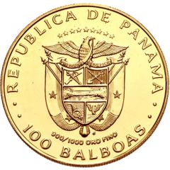 100 Balboas Golden Turtle