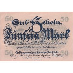 50 Mark Finanzvereinigung Chemnitzer Industrieller