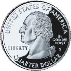 1/4 Dollar `Washington Quarter` South Dakota - Silver Proof