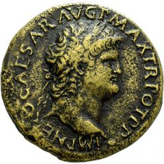 Sestertius - Nero ANNONA AVGVSTI CERES S C, Annona and Ceres