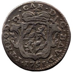 5 Patards `Plaquette or 1/2 Escalin` - Jean-Théodore of Bavaria