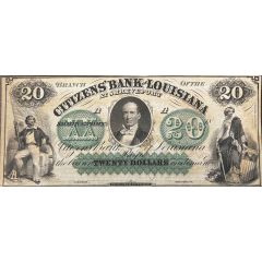 20 Dollars Citizens` Bank of Louisiana, Shreveport; Bilingual