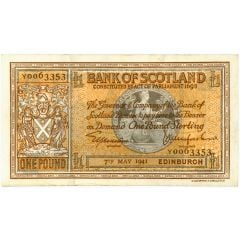 1 Pound Bank of Scotland