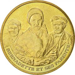 Jeton touristique - Monnaie de Paris - Lourdes - Bernadette et ses parents