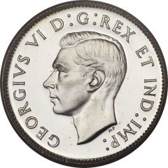 25 Cents - George VI with IND:IMP: