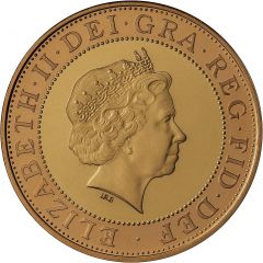 2 Pounds - Elizabeth II DNA Double Helix, Gold Proof