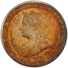 Medal - Victoria Diamond Jubilee; A. Miesch, silver, 38mm