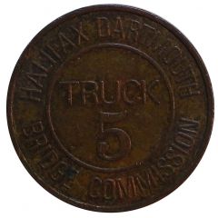 Toll Token - Halifax Dartmouth Bridge Commission Truck 5