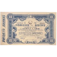 10 Lire - Comune di Udine - Buono di Cassa