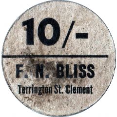 10 Shilling - F.N. Bliss Farm Terrington, St. Clement, pickers token