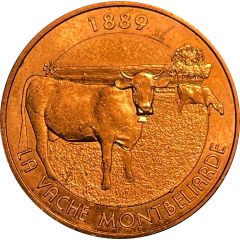 Tourist token - Monnaie de Paris - 1889 - La vache montbeliarde