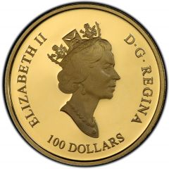 100 Dollars - Elizabeth II Library of Parliament