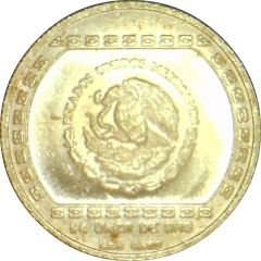 25 Nuevos Pesos Hacha Ceremonial - 1/4 oz Gold Bullion