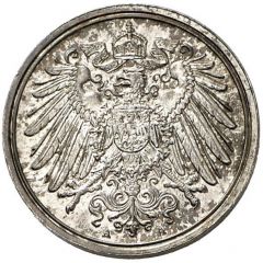 1 Pfennig - Wilhelm II type 2 - small shield - Pattern