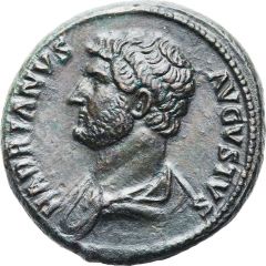Dupondius or As - Hadrian FELICITATI AVG COS III P P S C
