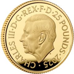 25 Pounds - Charles III John Lennon; Gold Proof