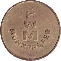 KWM token - KWM Münzprüfer 22.0 mm, small bold letters