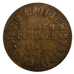 TOKEN- 6 Pence - J.W.A POTTOW