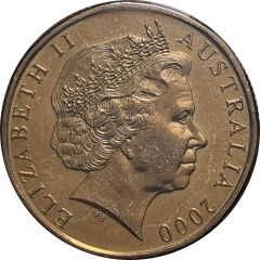 1 Dollar - Elizabeth II 4th Portrait - HMAS Sydney II