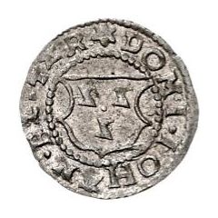 1 Schilling - Johannes VI Bey Pointy shields with regular squiggles, sword right, key left and up