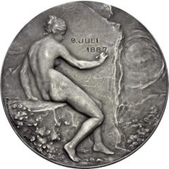 Wedding medal Cornucopia and clasped hands