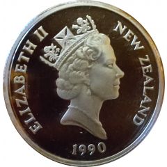 50 Cents - Elizabeth II 3rd Portrait, Treaty of Waitangi, Silver Proof