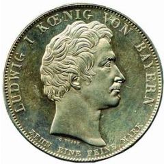 1 Conventionsthaler - Louis I Geschichtstaler, Treaty Signing